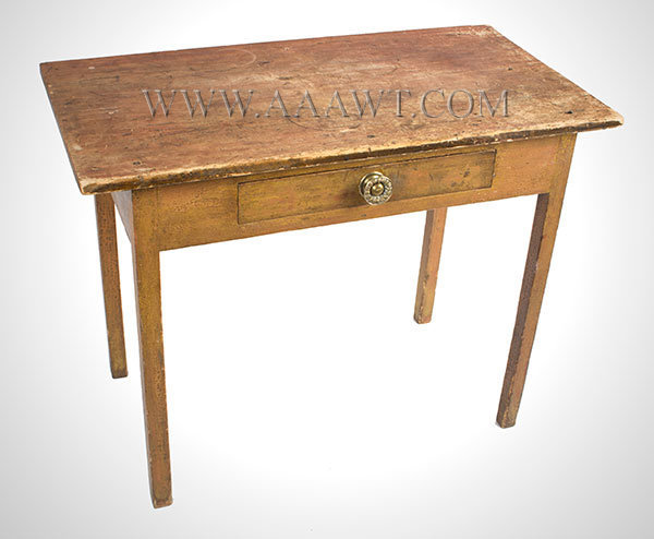 Table, Work Table, Country Chippendale, Original paint History
New England, Circa 1800ish', entire view